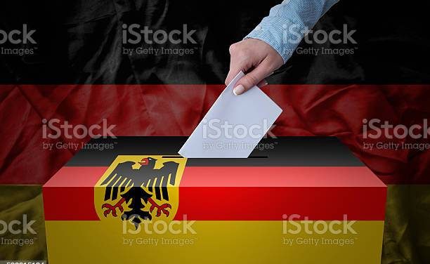 The VOTES FOR NEW BUNDESTAG IN GERMANY