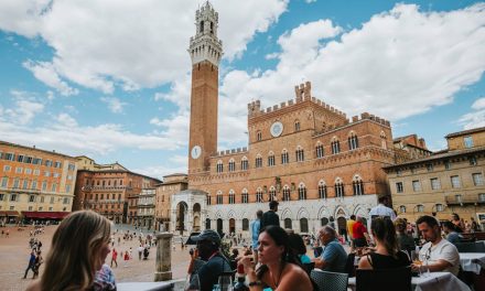 TRAVELER IN MEDIEVAL SIENA